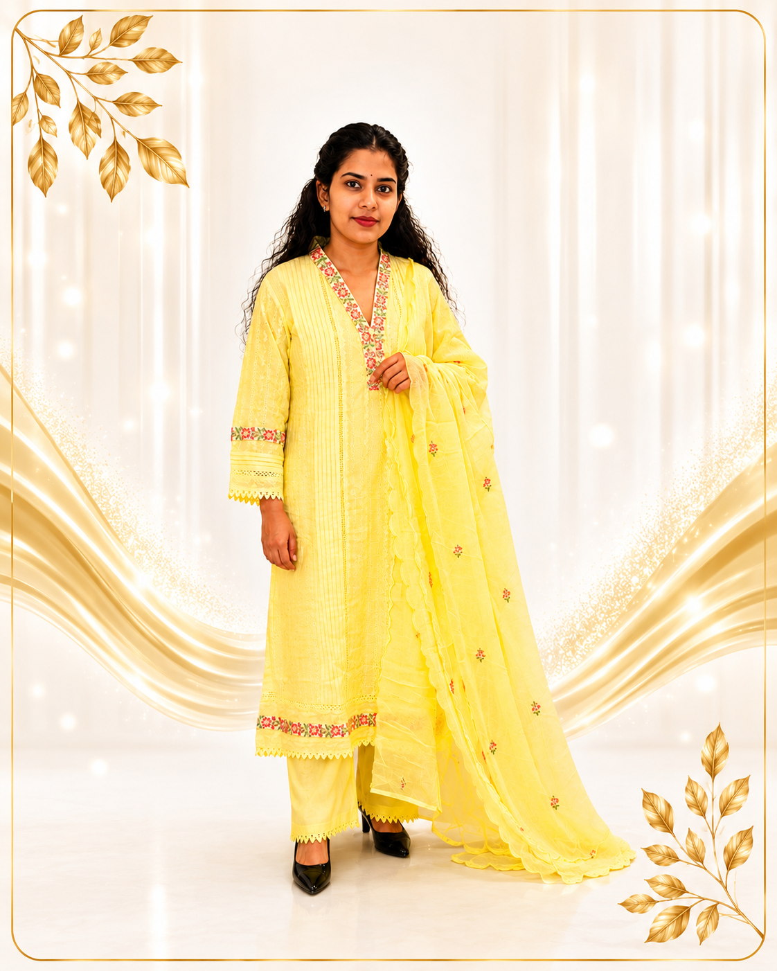 Exquisite Embroidery Anarkkali with Dupatta