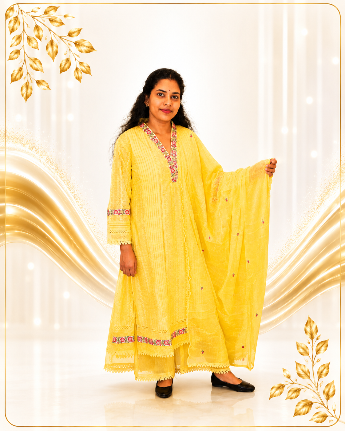 Exquisite Embroidery Anarkkali with Dupatta